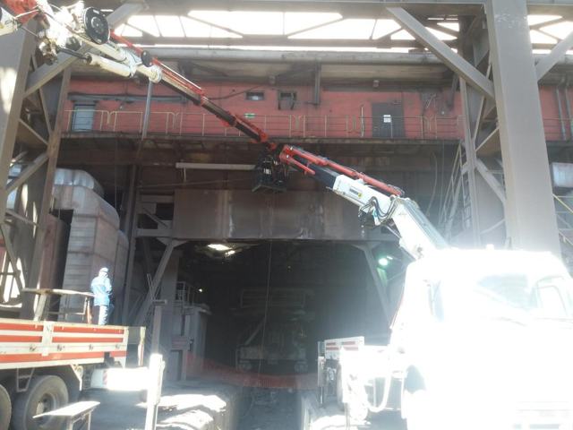 Scrap Pit Steel Column Reinforcement