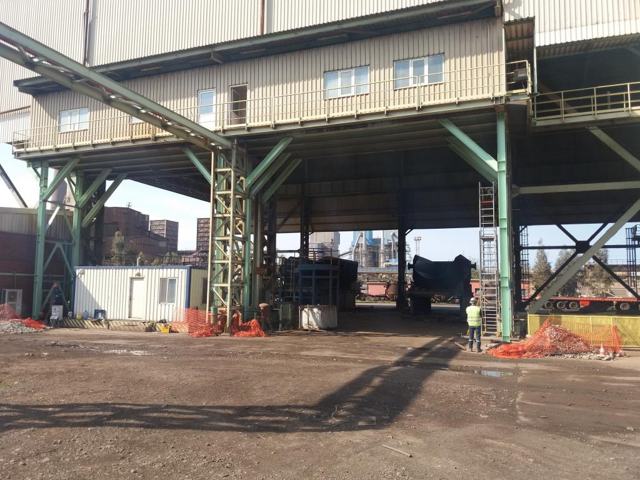 Scrap Pit Steel Column Reinforcement